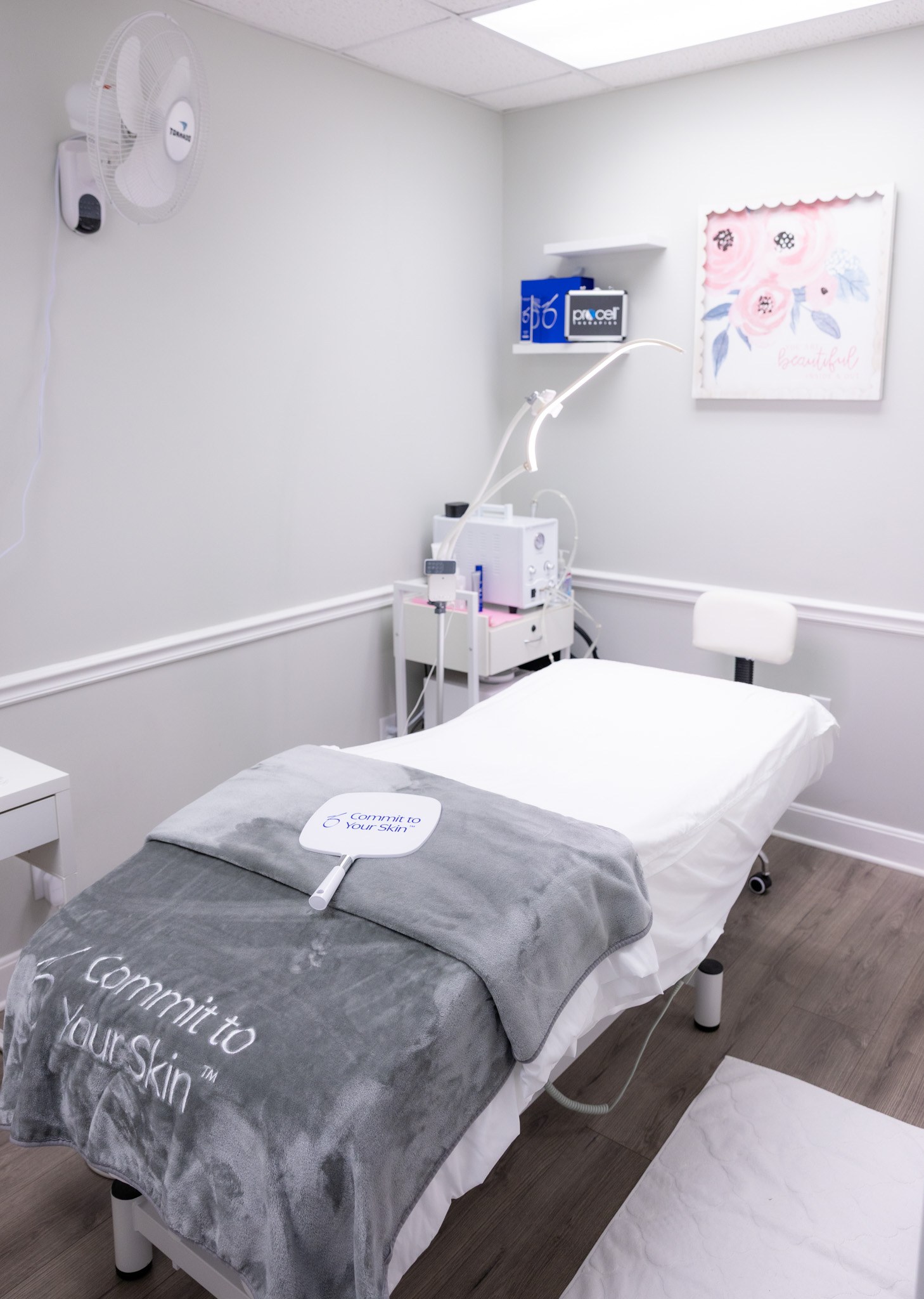 Skincare treatment room